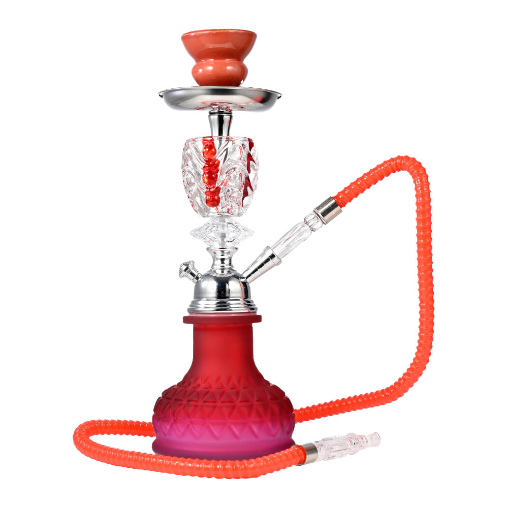 14" Decorative Glass Base Hookah WL069