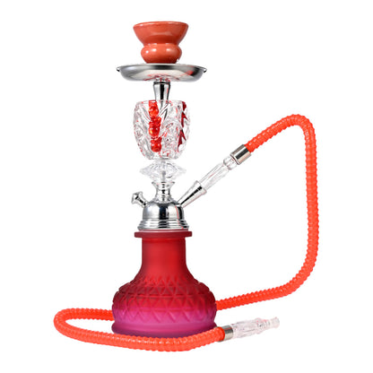 14" Decorative Glass Base Hookah WL069