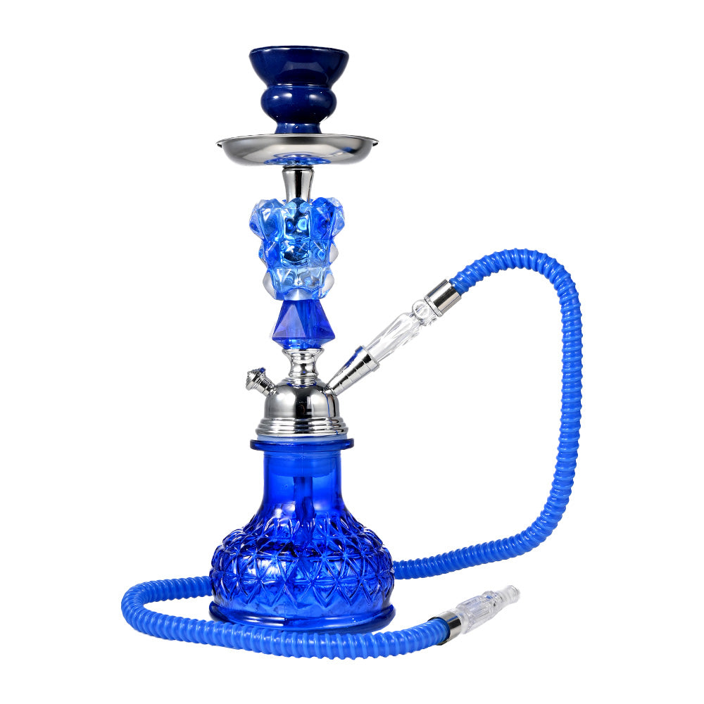 14" Carved Glass Base WL071