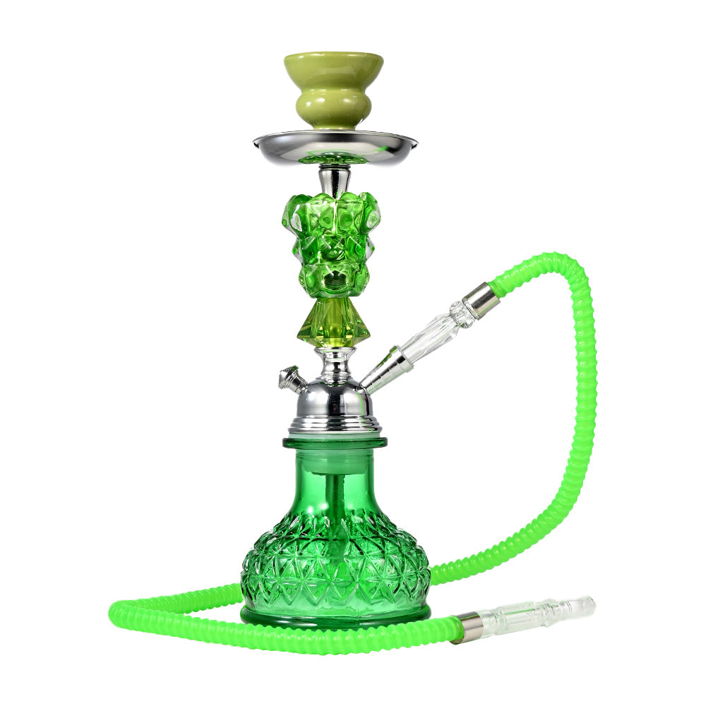 14" Carved Glass Base WL071