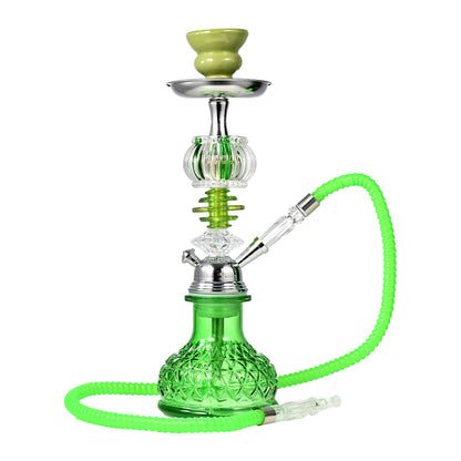 15" Intricate Patterned Glass Base Hookah WL072