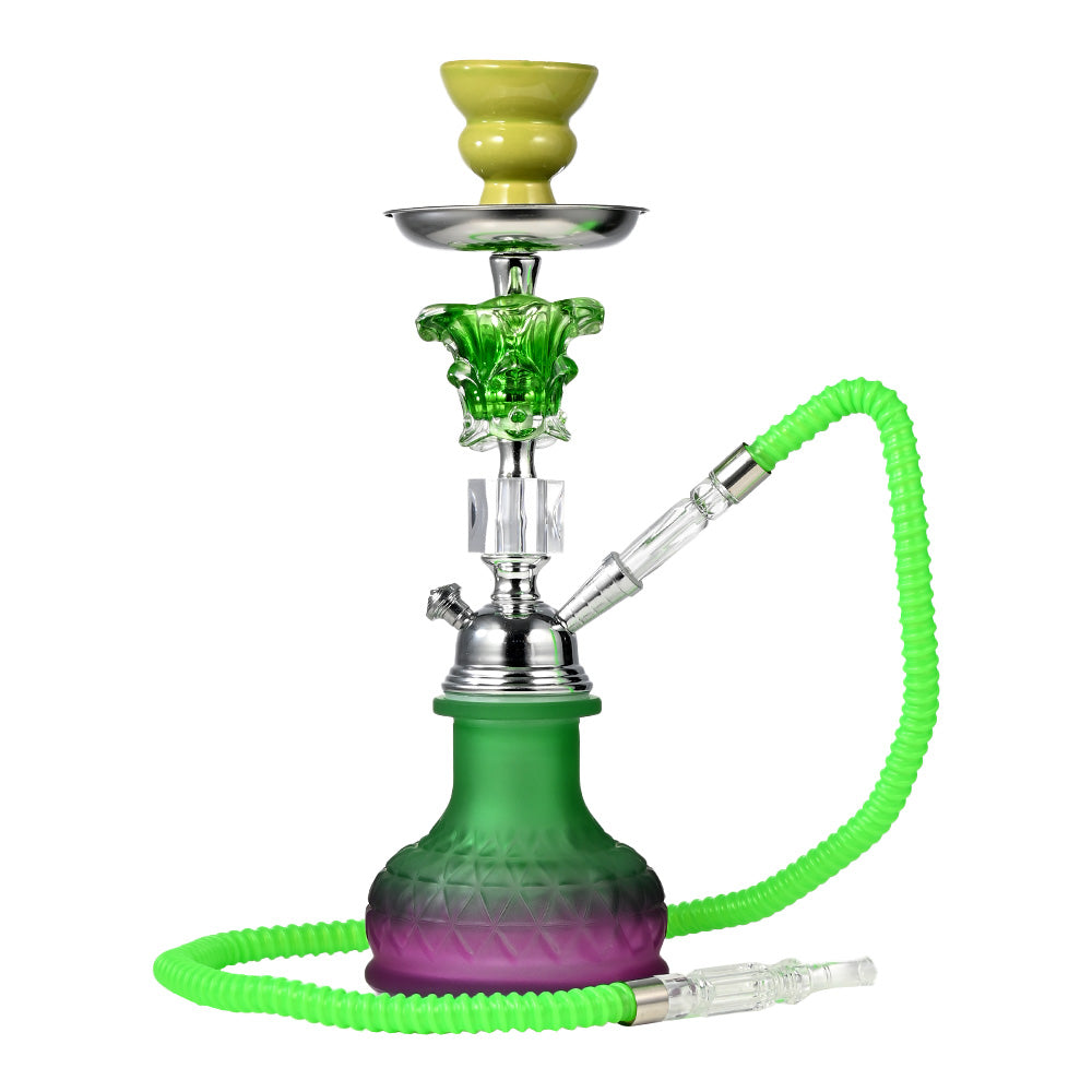 14" Vibrant Glass Base Hookah WL073