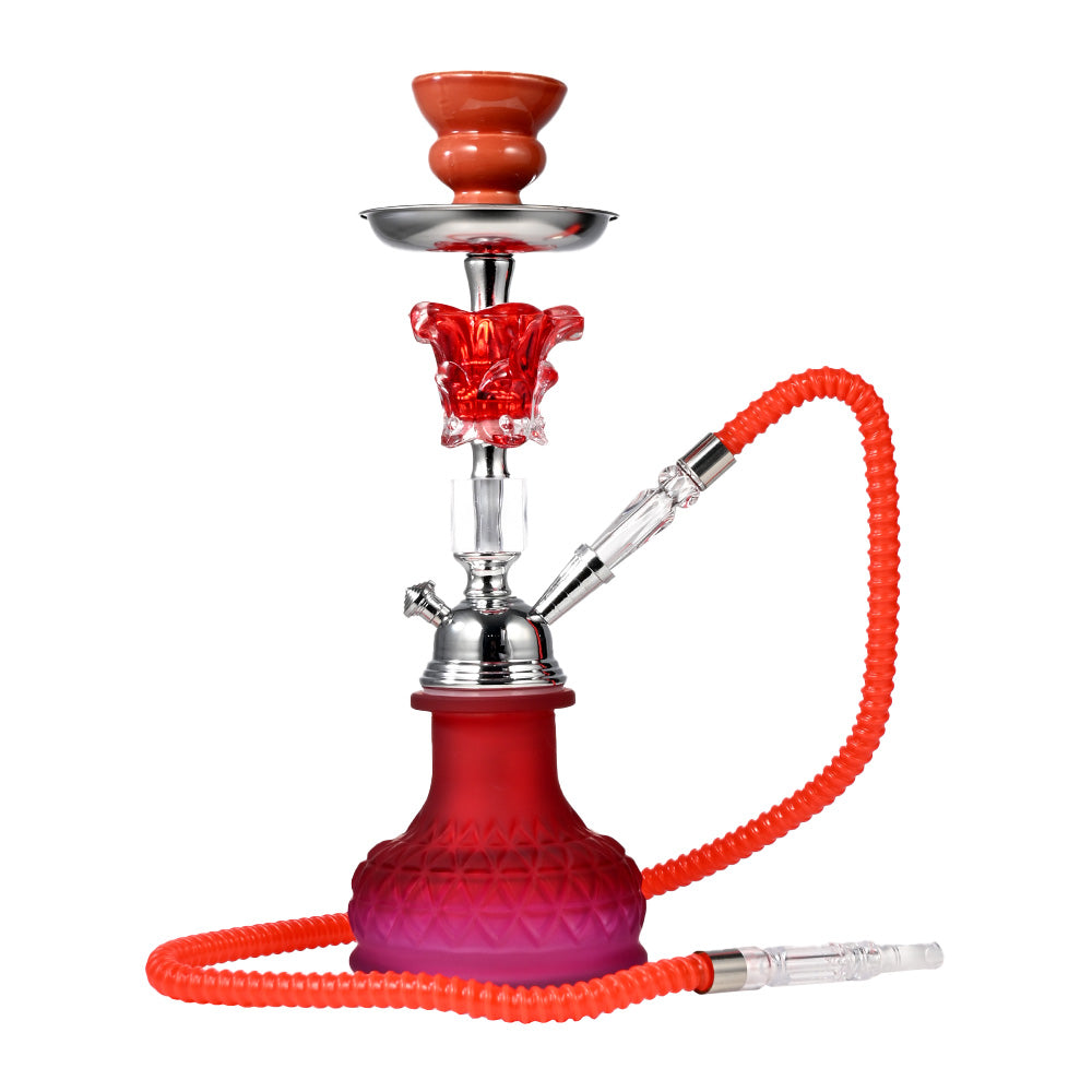 14" Vibrant Glass Base Hookah WL073