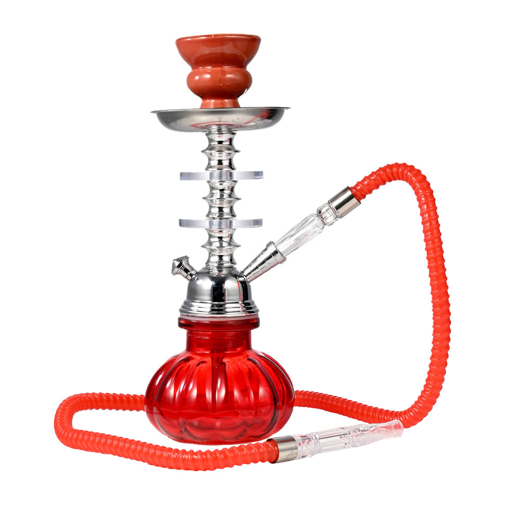 Ribbed Glass Base Hookah WL081