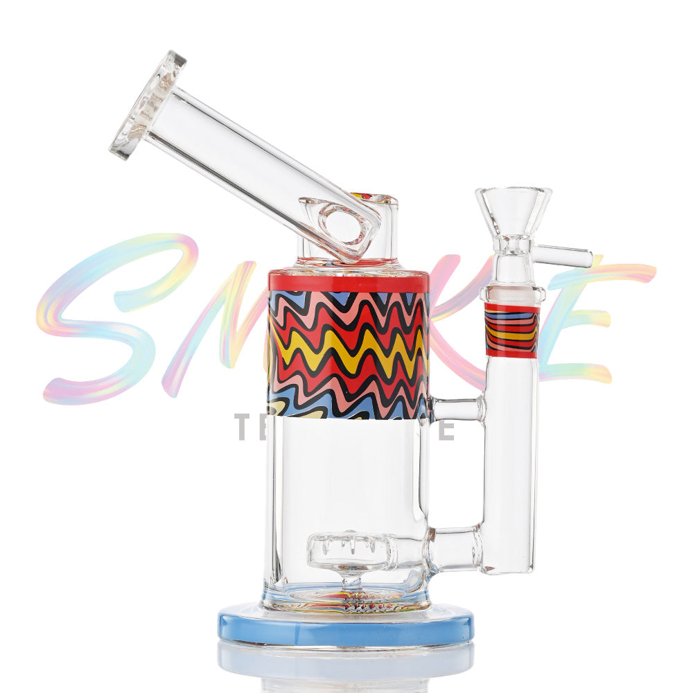 7.5 Inch Color Base Pattern Glass Dab Rig XD706 - Smoke Tech One LLC