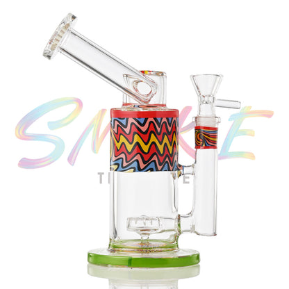 7.5 Inch Color Base Pattern Glass Dab Rig XD706 - Smoke Tech One LLC