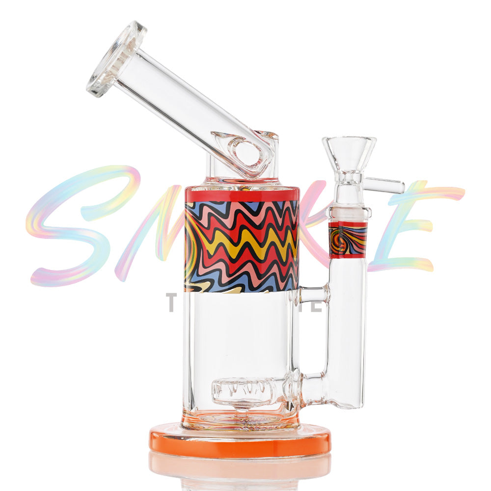 7.5 Inch Color Base Pattern Glass Dab Rig XD706 - Smoke Tech One LLC