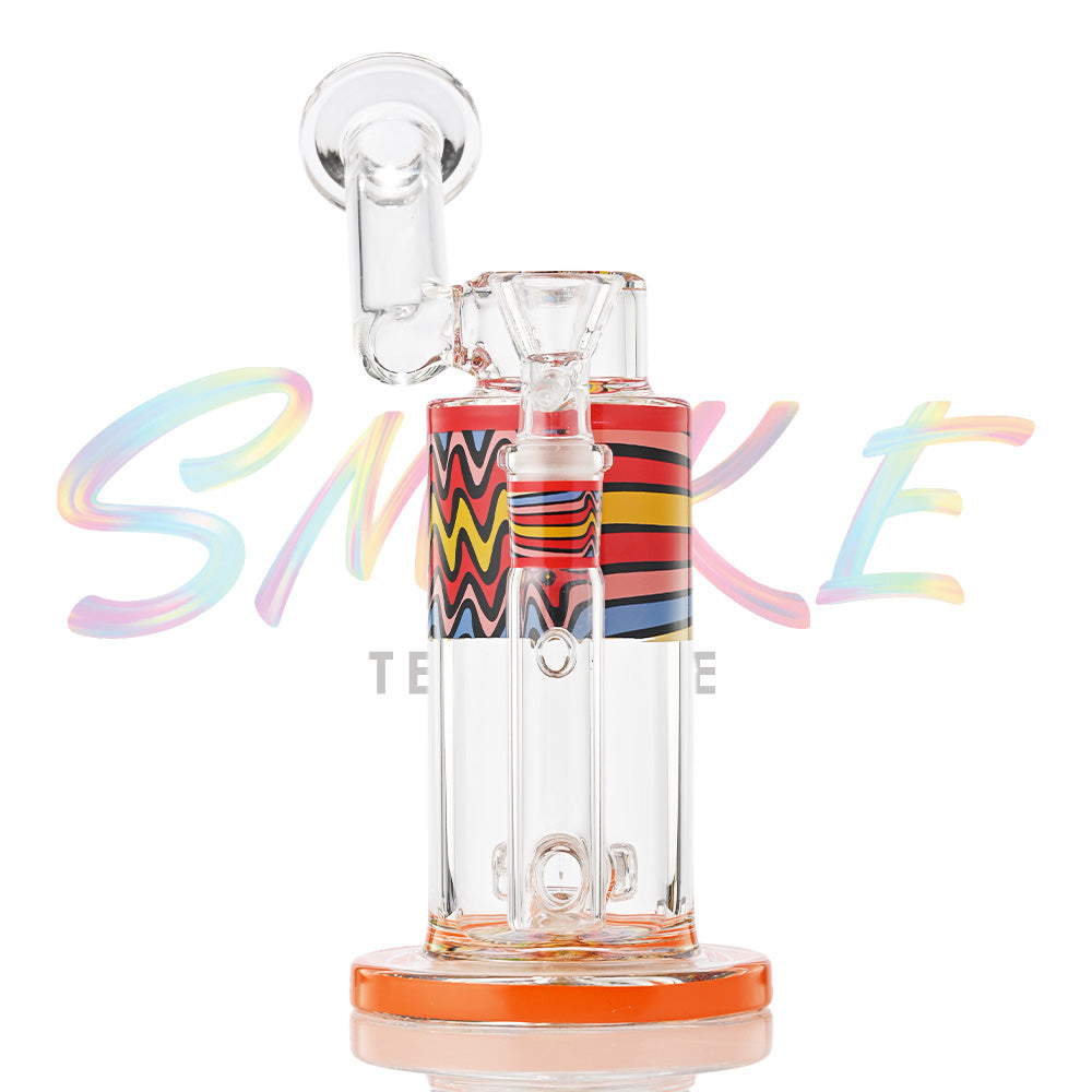 7.5 Inch Color Base Pattern Glass Dab Rig XD706 - Smoke Tech One LLC