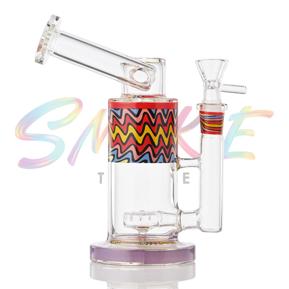 7.5 Inch Color Base Pattern Glass Dab Rig XD706 - Smoke Tech One LLC