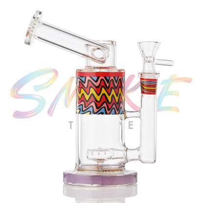 7.5 Inch Color Base Pattern Glass Dab Rig XD706 - Smoke Tech One LLC