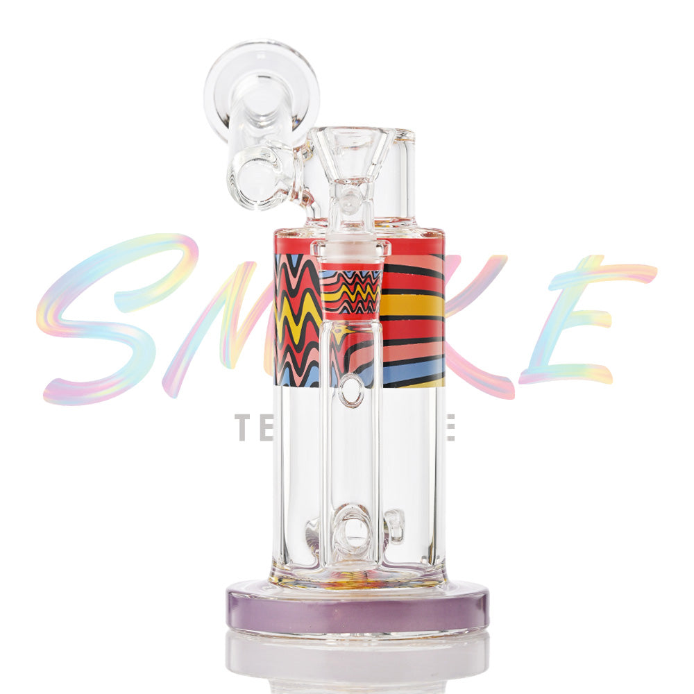 7.5 Inch Color Base Pattern Glass Dab Rig XD706 - Smoke Tech One LLC