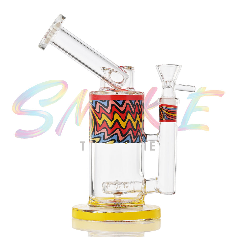 7.5 Inch Color Base Pattern Glass Dab Rig XD706 - Smoke Tech One LLC