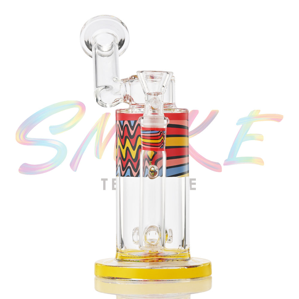 7.5 Inch Color Base Pattern Glass Dab Rig XD706 - Smoke Tech One LLC