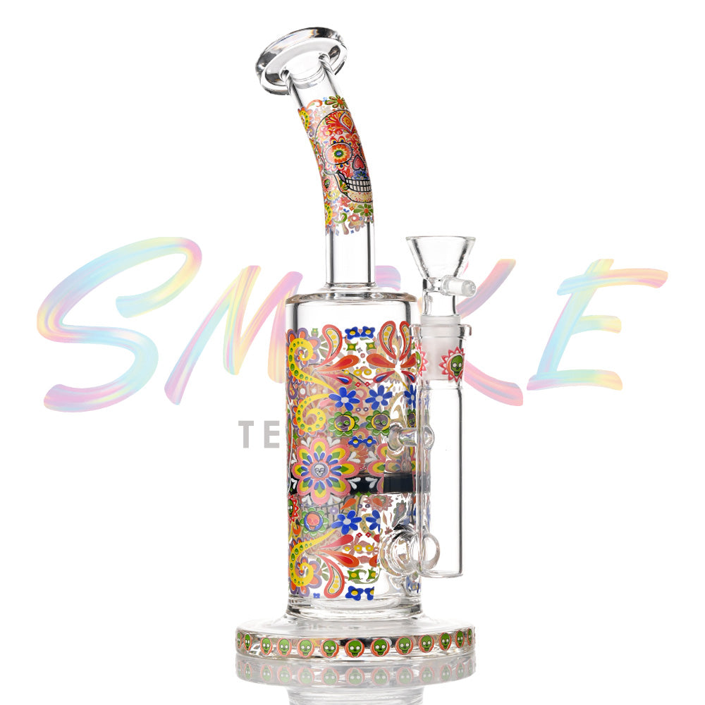 Hispter Glow in Dark 9 Inch Glass Dab Rig XD712 - Smoke Tech One LLC