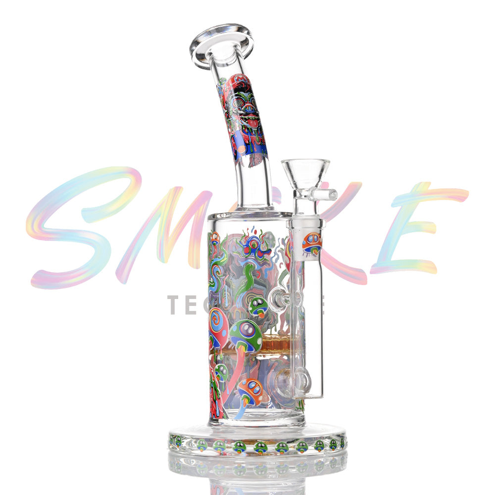 Hispter Glow in Dark 9 Inch Glass Dab Rig XD712 - Smoke Tech One LLC