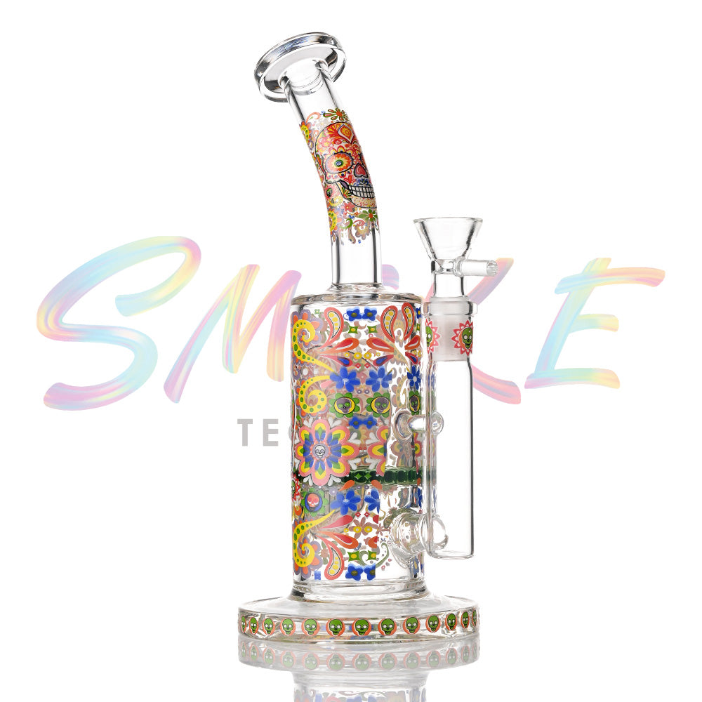 Hispter Glow in Dark 9 Inch Glass Dab Rig XD712 - Smoke Tech One LLC