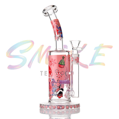 Hispter Glow in Dark 9 Inch Glass Dab Rig XD712 - Smoke Tech One LLC