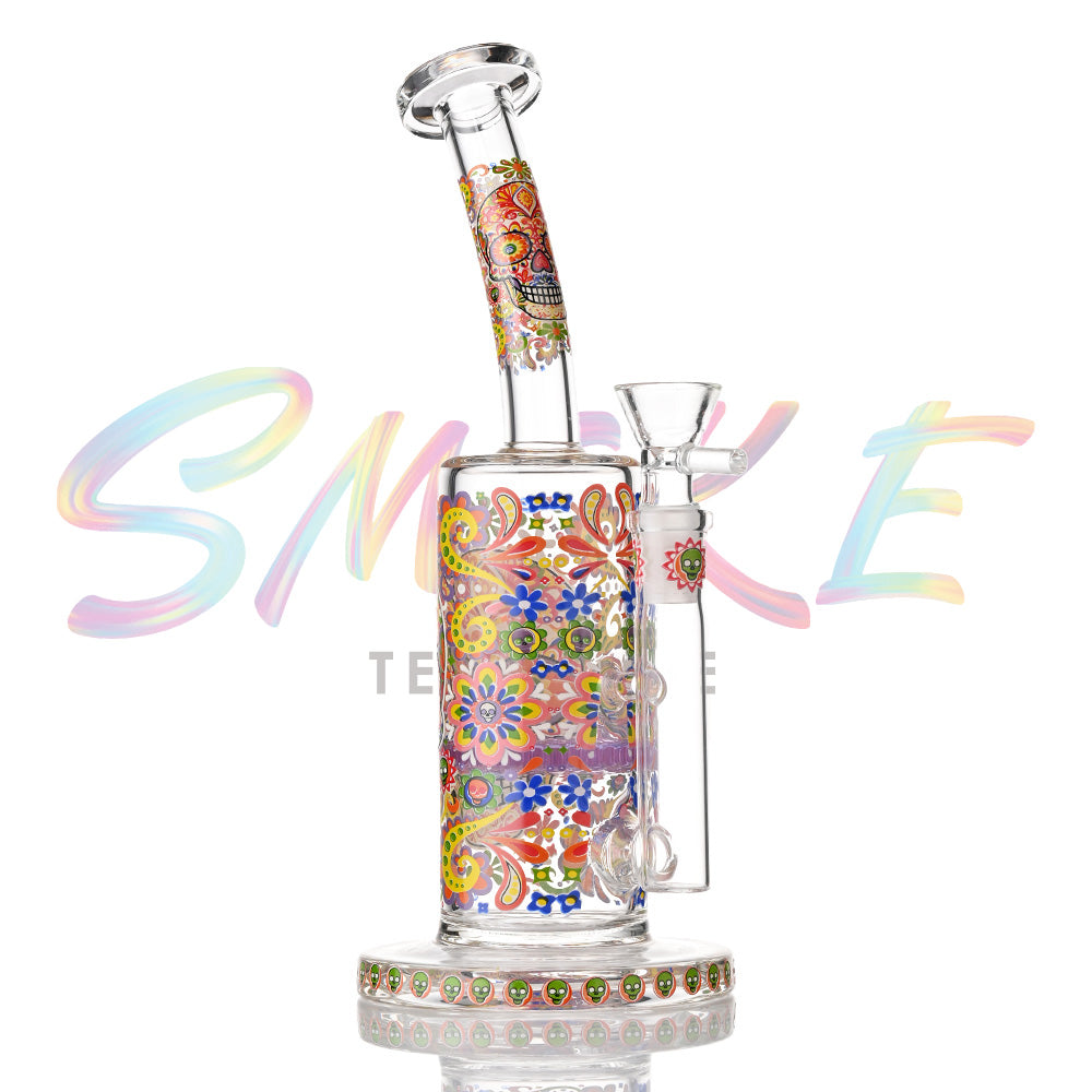 Hispter Glow in Dark 9 Inch Glass Dab Rig XD712 - Smoke Tech One LLC