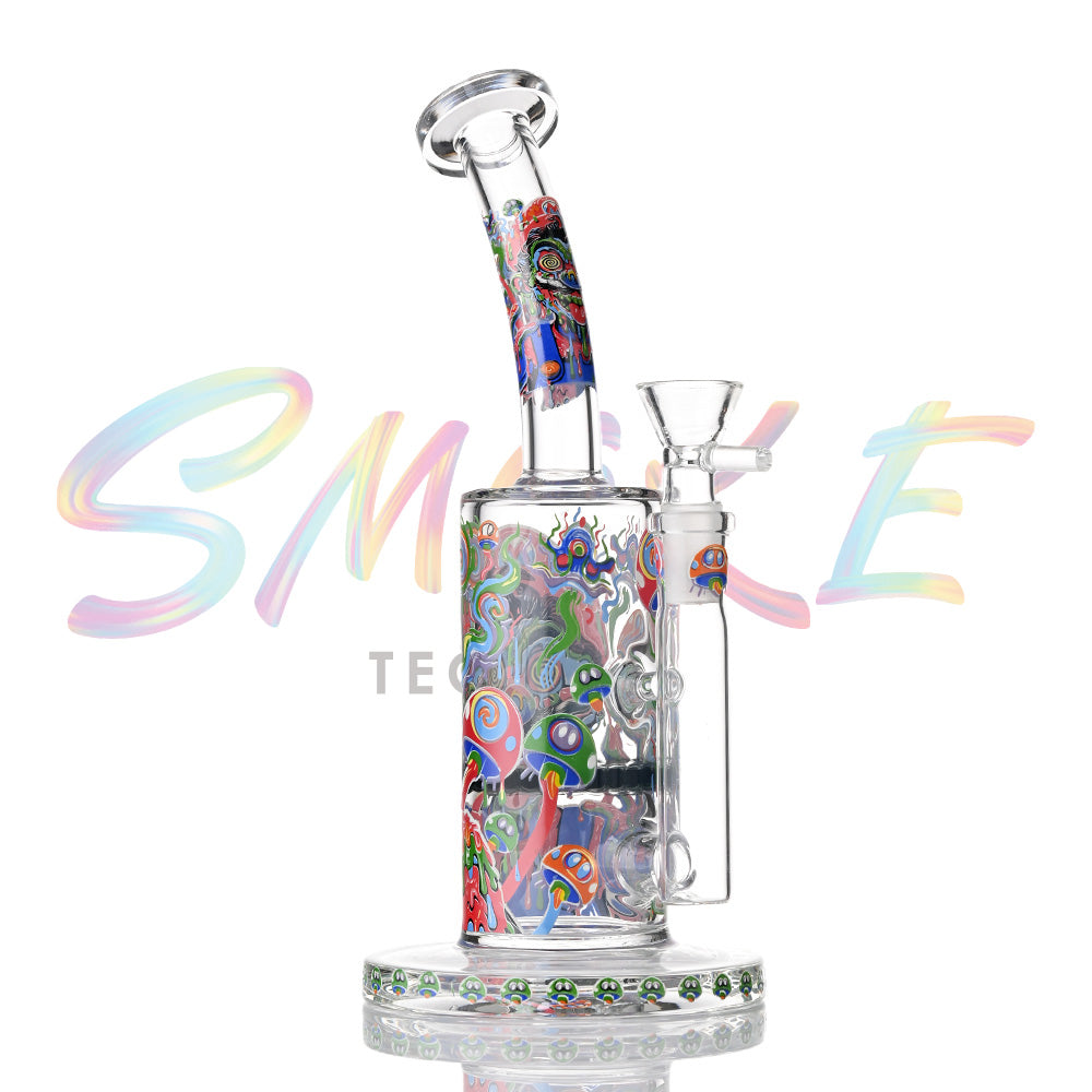 Hispter Glow in Dark 9 Inch Glass Dab Rig XD712 - Smoke Tech One LLC