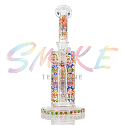 Hispter Glow in Dark 9 Inch Glass Dab Rig XD712 - Smoke Tech One LLC