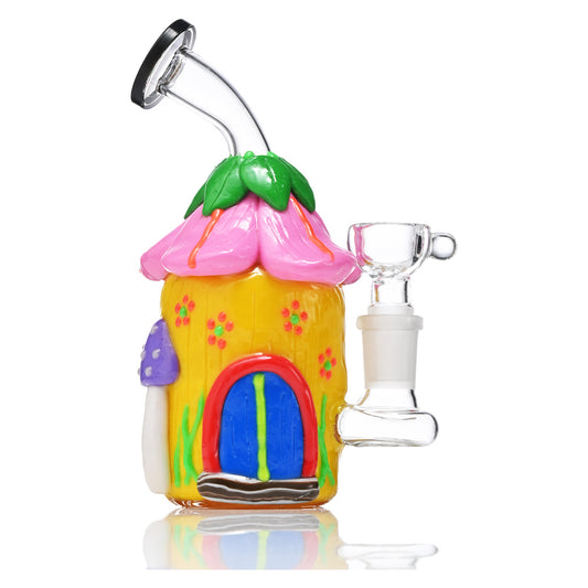 Hipster Enchanted Mushroom Cottage Bong XJ81 (pink)