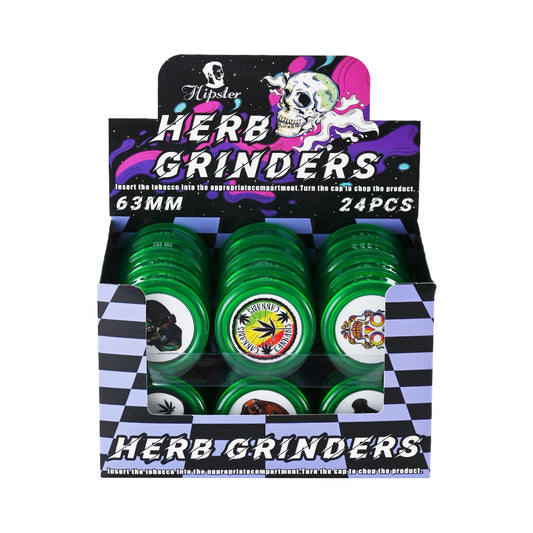 Hipster Green Sugar Skull 3-Piece Acrylic Grinder XK002G-GREEN