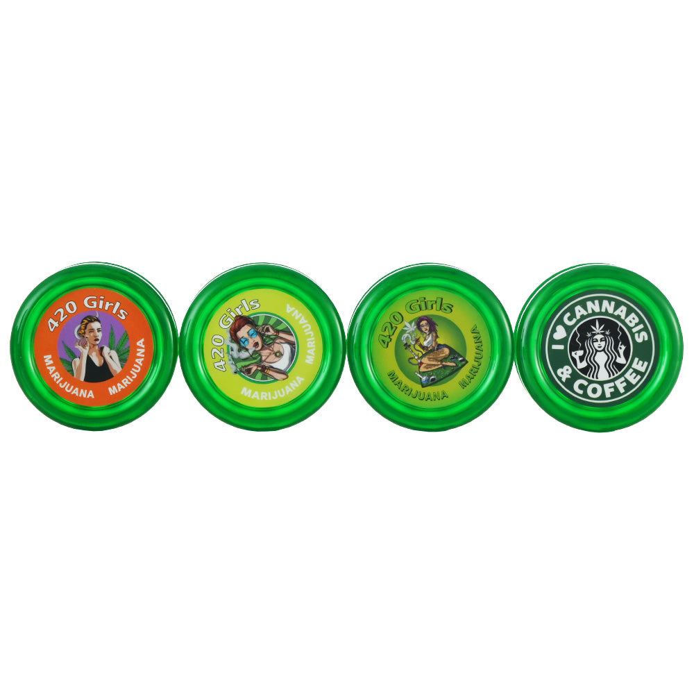Hipster Green Sugar Skull 3-Piece Acrylic Grinder XK002G-GREEN