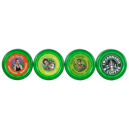 Hipster Green Sugar Skull 3-Piece Acrylic Grinder XK002G-GREEN