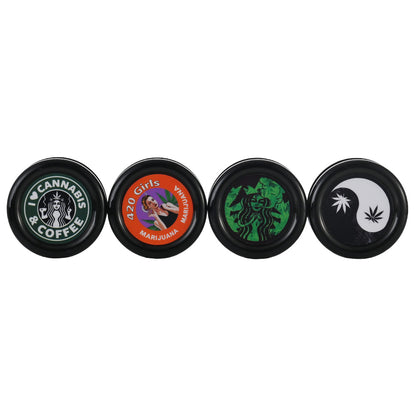 Hipster Black Acrylic 3-Piece Grinder XK003B-BLACK