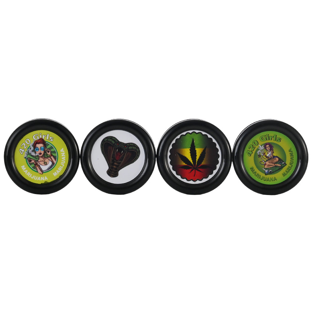 Hipster Black Acrylic 3-Piece Grinder XK003B-BLACK