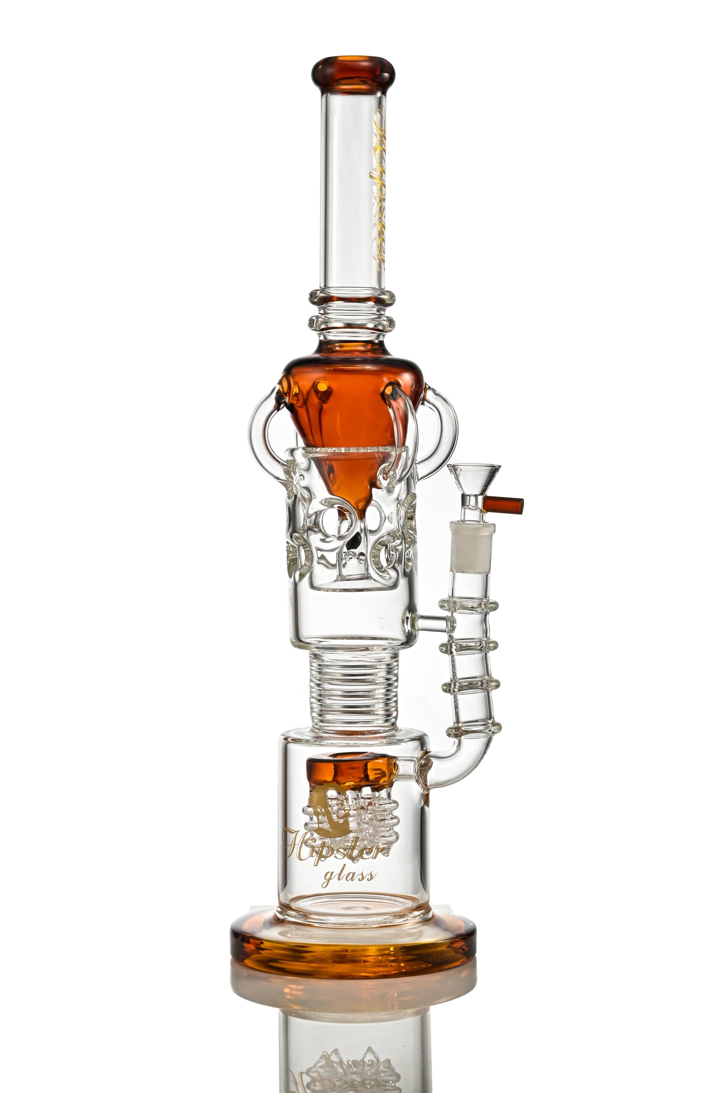 Hipster Double Chamber Glass Bong YW-05
