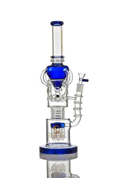 Hipster Double Chamber Glass Bong YW-05 - Smoke Tech One LLC