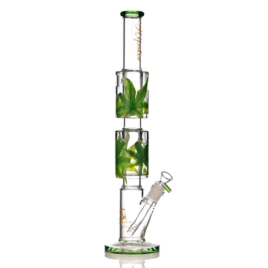 Hipster Leaf Tower Perc Bong YX030