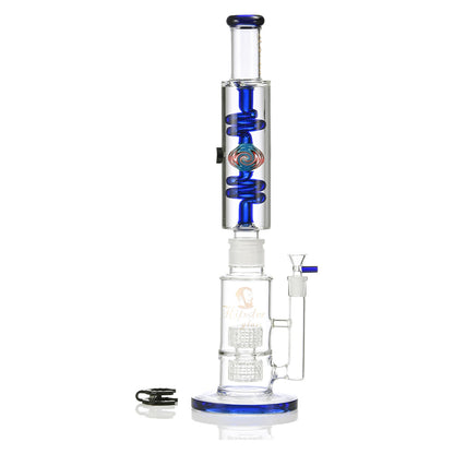 Hipster Glass 18" Glycerin Separator Water Pipe YY003