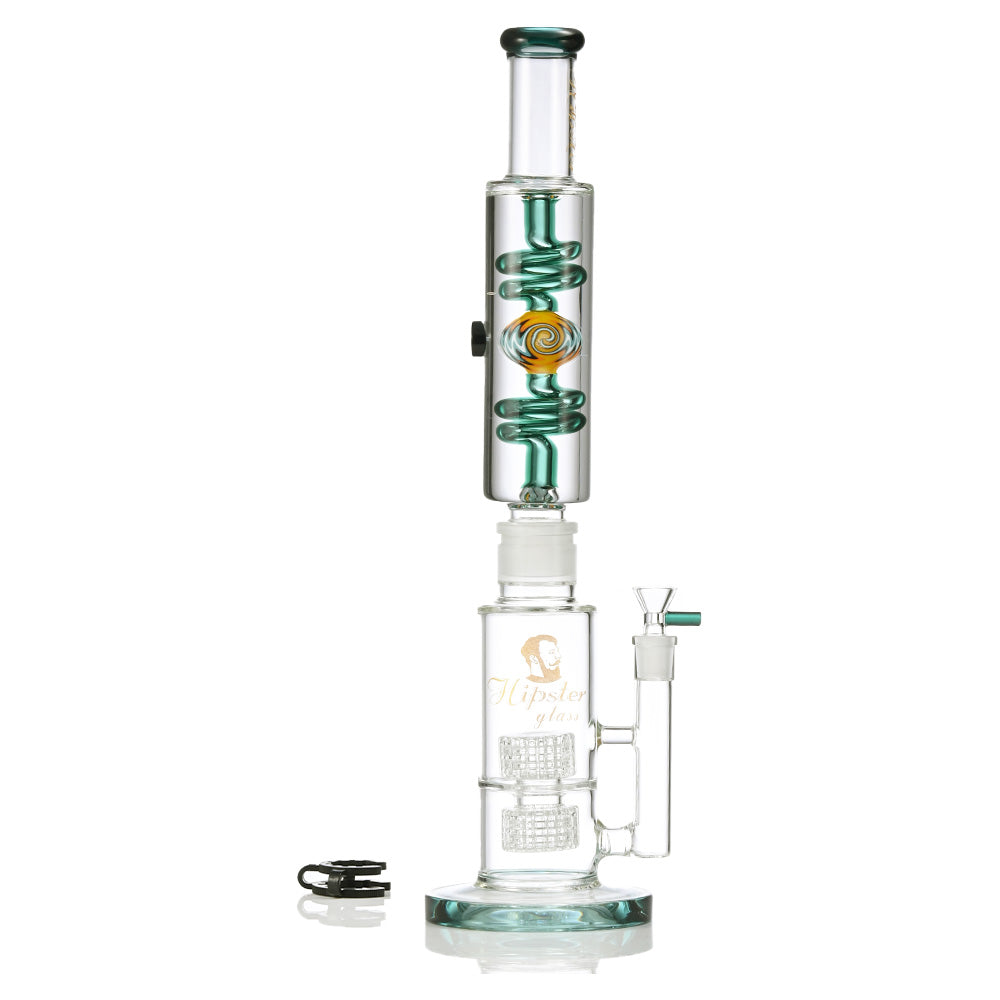 Hipster Glass 18" Glycerin Separator Water Pipe YY003