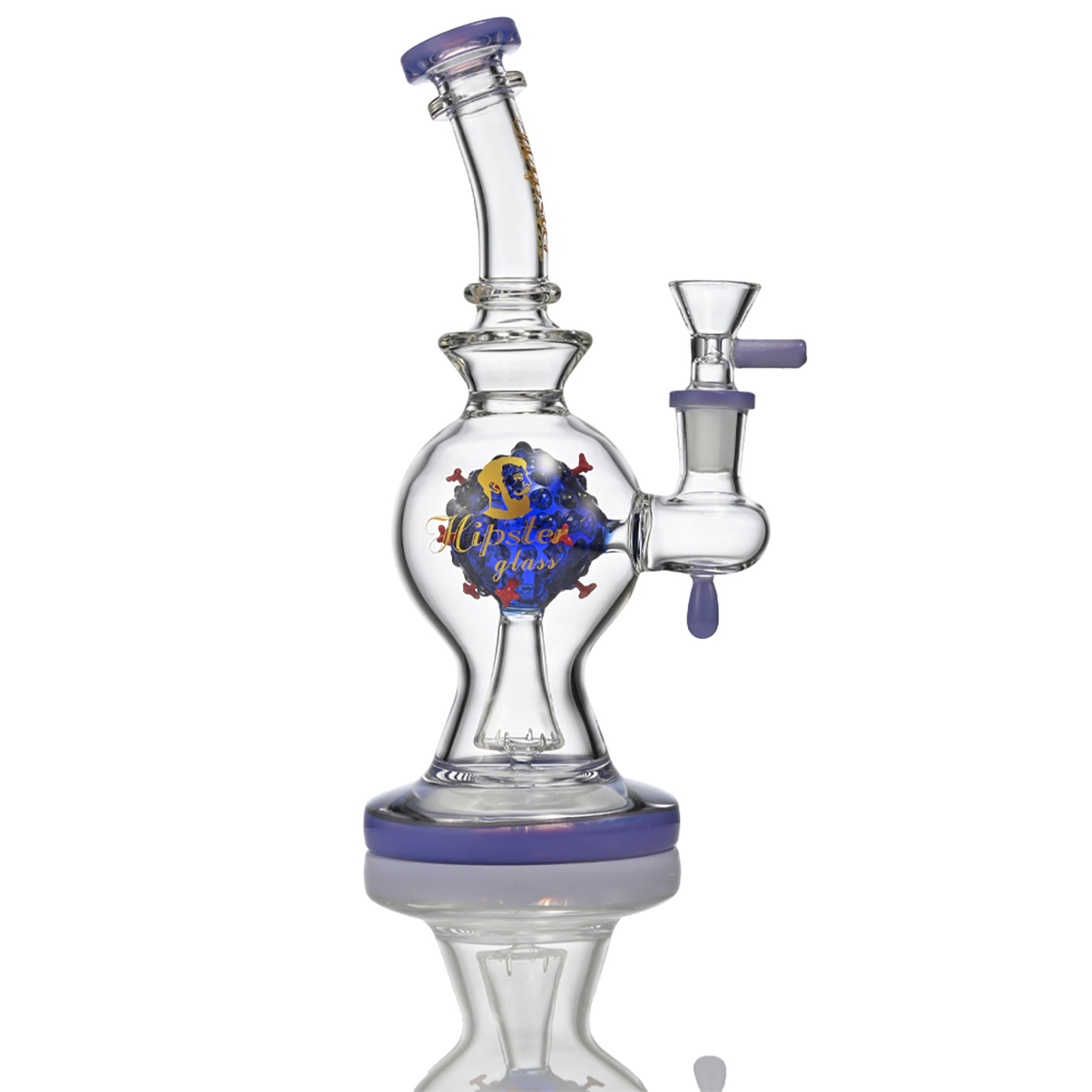 Hispter 9" Colored Base Glass Bong ZL03