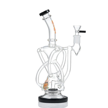 Hipster Double Chamber Glass Bong ZL08