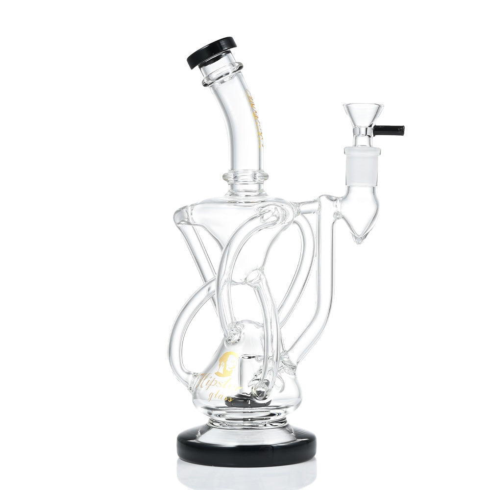 Hipster Double Chamber Glass Bong ZL08