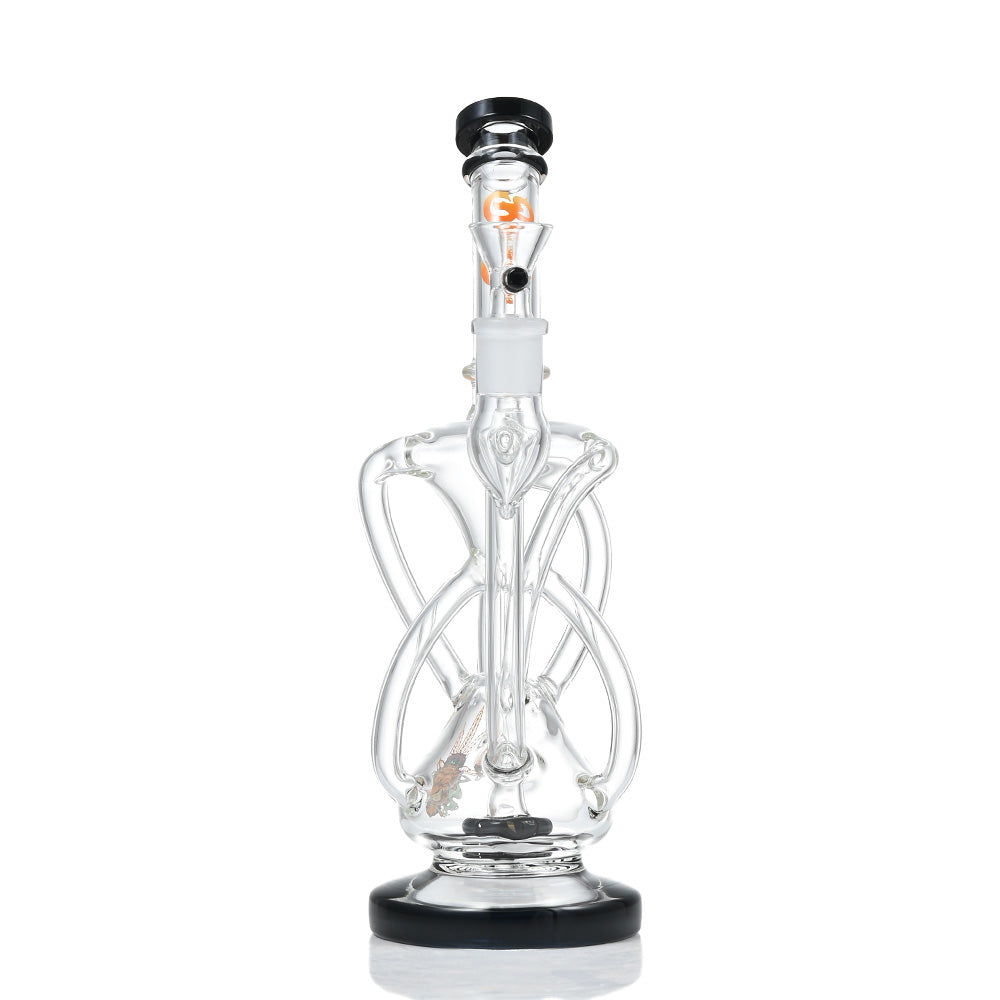 Hipster Double Chamber Glass Bong ZL08