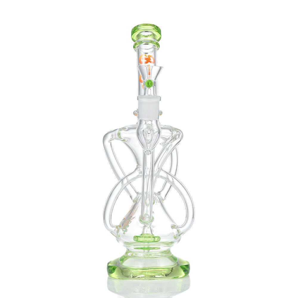 Hipster Double Chamber Glass Bong ZL08