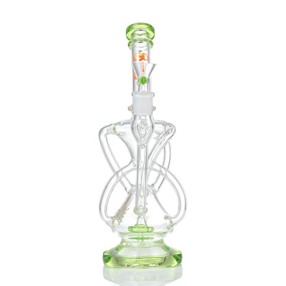 Hipster Double Chamber Glass Bong ZL08