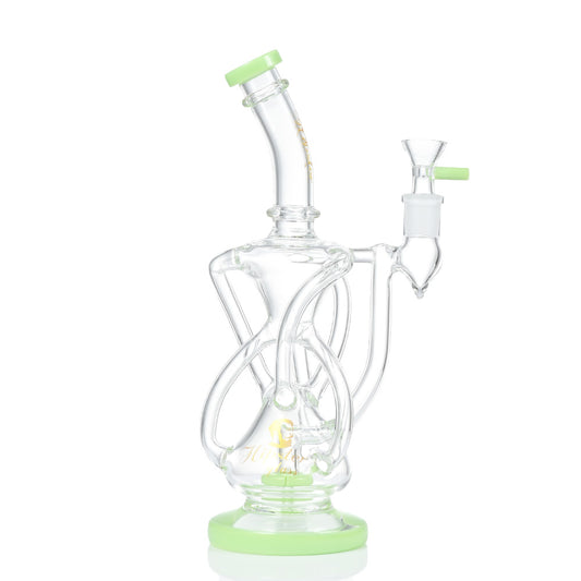 Hipster Double Chamber Glass Bong ZL08