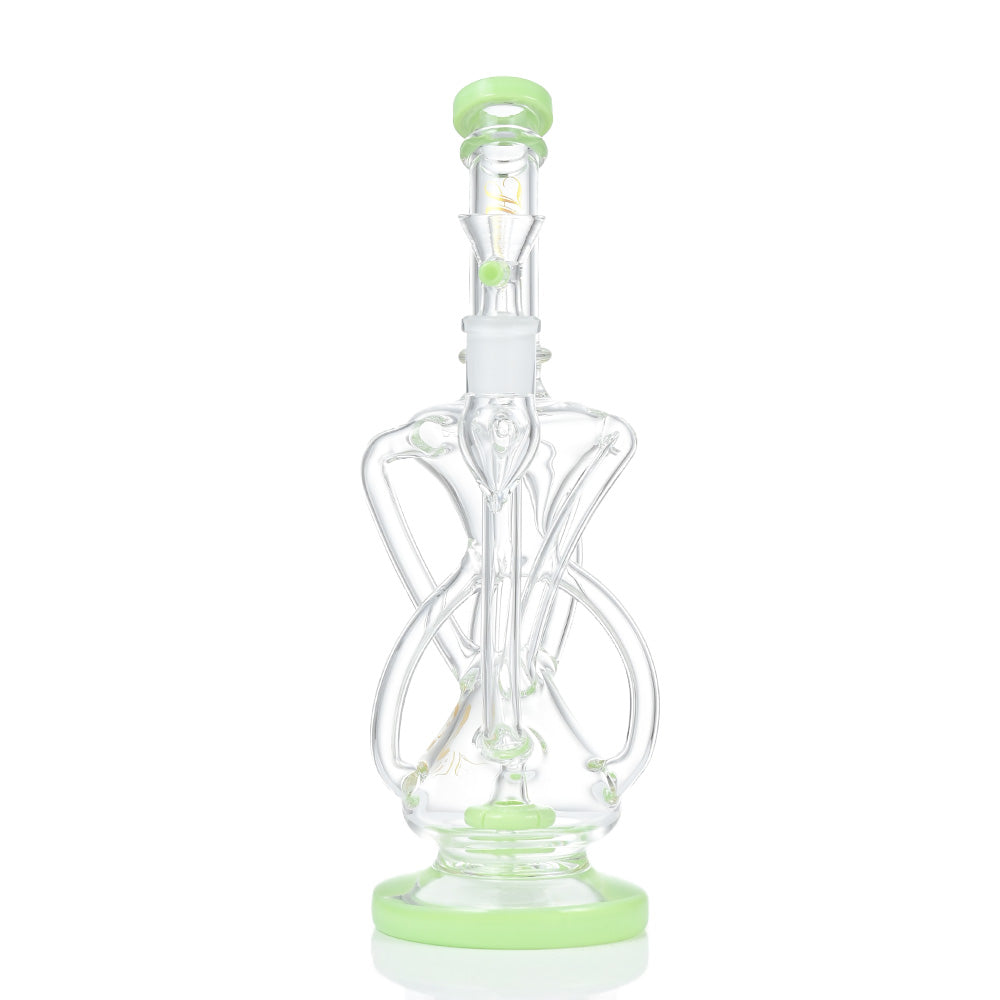 Hipster Double Chamber Glass Bong ZL08
