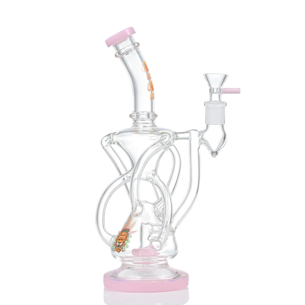 Hipster Double Chamber Glass Bong ZL08