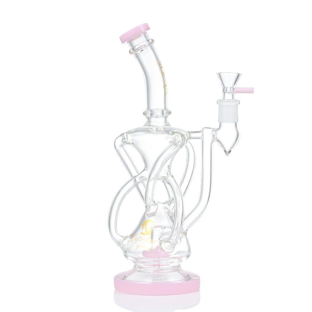 Hipster Double Chamber Glass Bong ZL08