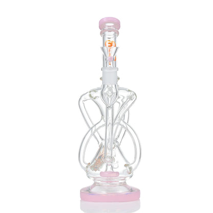 Hipster Double Chamber Glass Bong ZL08