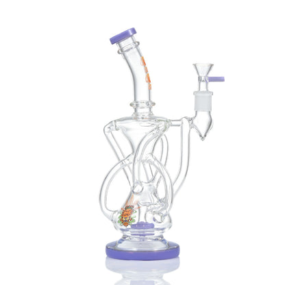 Hipster Double Chamber Glass Bong ZL08