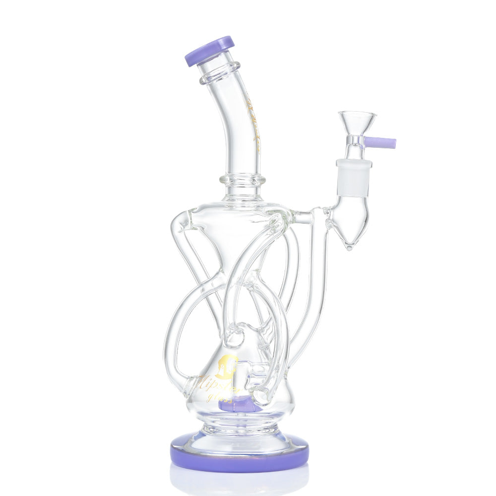 Hipster Double Chamber Glass Bong ZL08