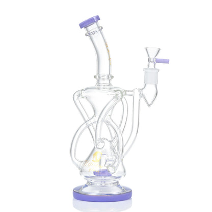Hipster Double Chamber Glass Bong ZL08