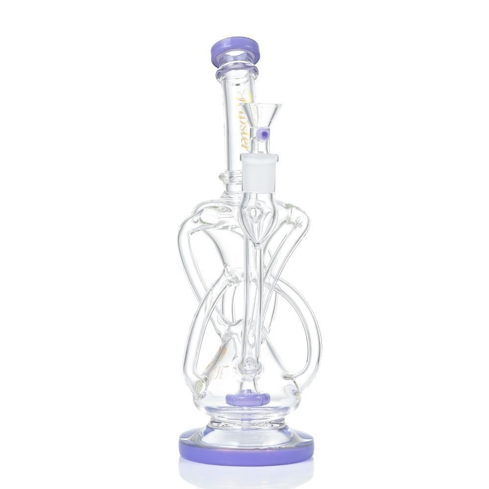 Hipster Double Chamber Glass Bong ZL08